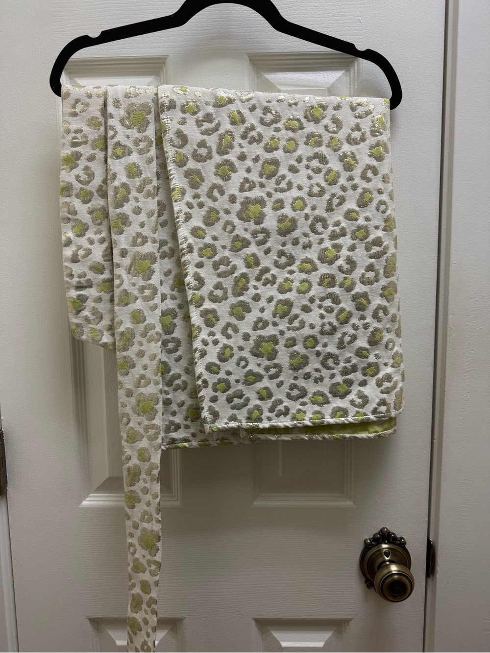 Never Fully Dressed Lime Green and White Leopard Jacquard Skirt